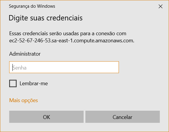 Digite Suas Credenciais