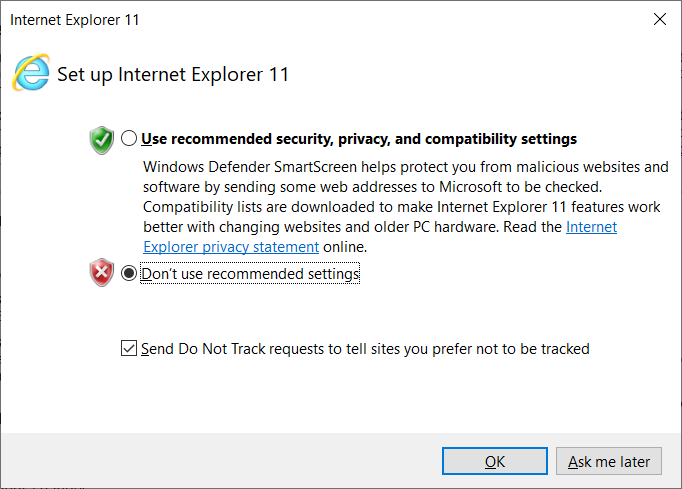 Set Up Internet Explorer